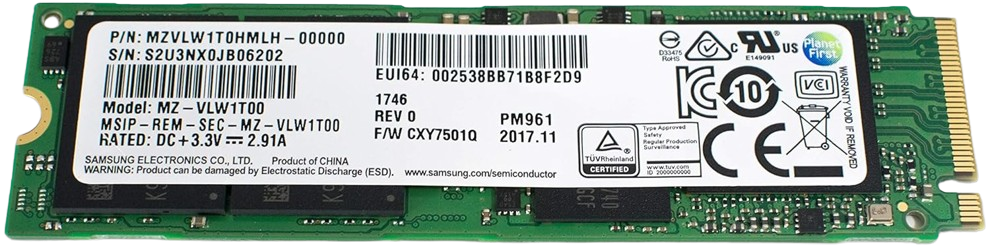 Samsung PM961 256GB
